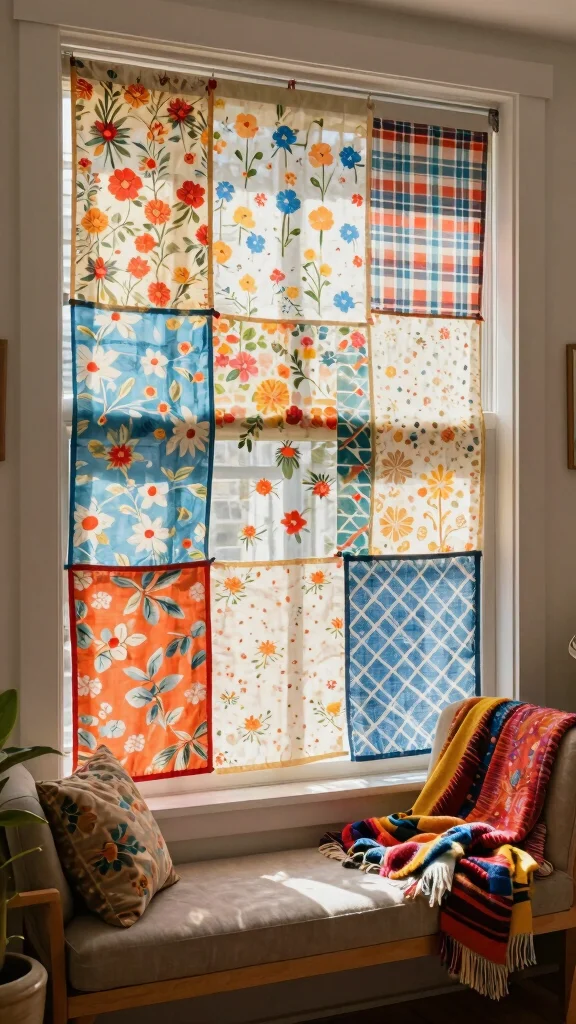 12 Cheap DIY Window Treatment Ideas That Still Look Custom - 2. DIY Fabric Panels 1
