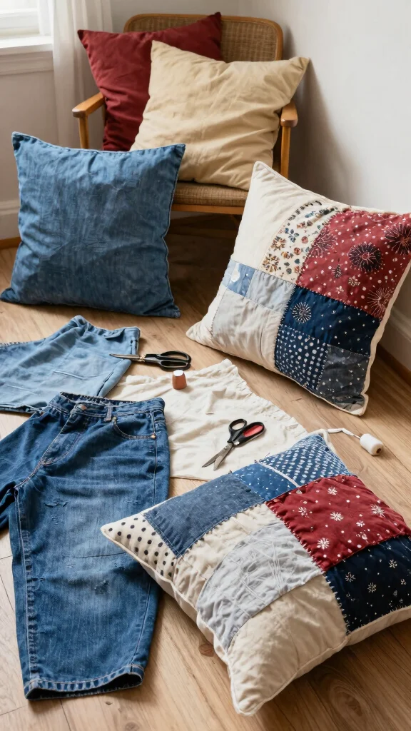 12 Easy Ways to Make Your Own Throw Pillows at Home - 1. Repurpose Old Clothes 1