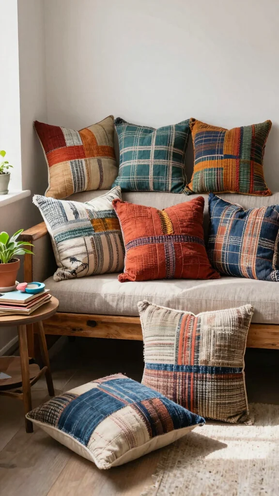 12 Easy Ways to Make Your Own Throw Pillows at Home - 2. Use Upcycled Materials 1
