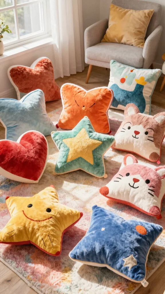 12 Easy Ways to Make Your Own Throw Pillows at Home - 6. Create Pillows with Unique Shapes 1