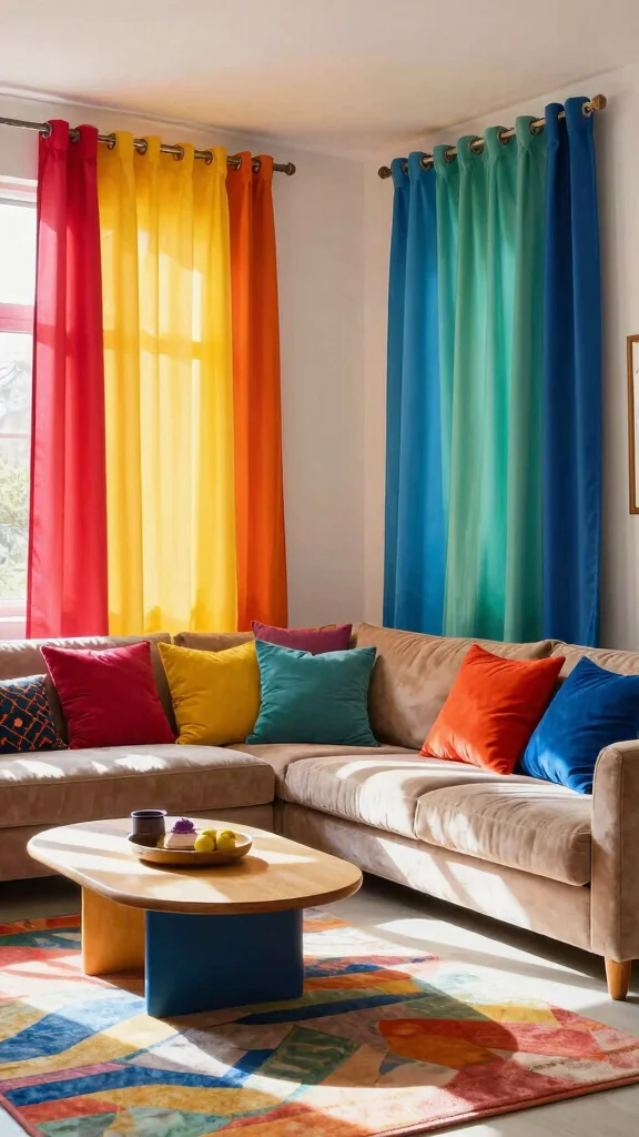 12 Interior Designer Window Treatment Ideas for a More Finished Home - 11. Colorful Curtains to Make a Bold Statement 1