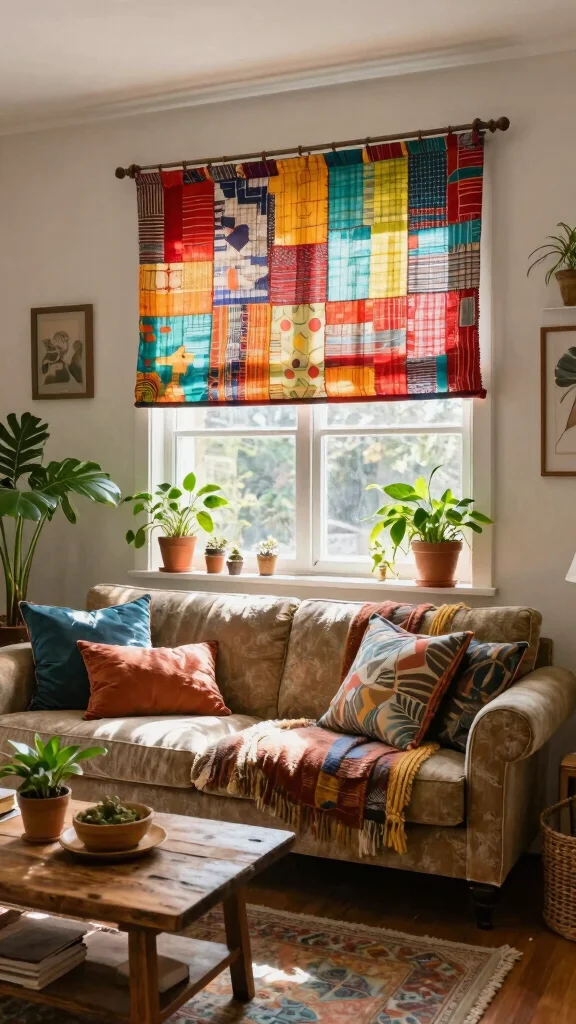 12 Interior Designer Window Treatment Ideas for a More Finished Home - 4. Recycled Fabric Shades for a Unique Statement 1