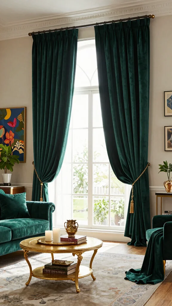 12 Interior Designer Window Treatment Ideas for a More Finished Home - 6. Velvet Curtains for Luxurious Texture 1