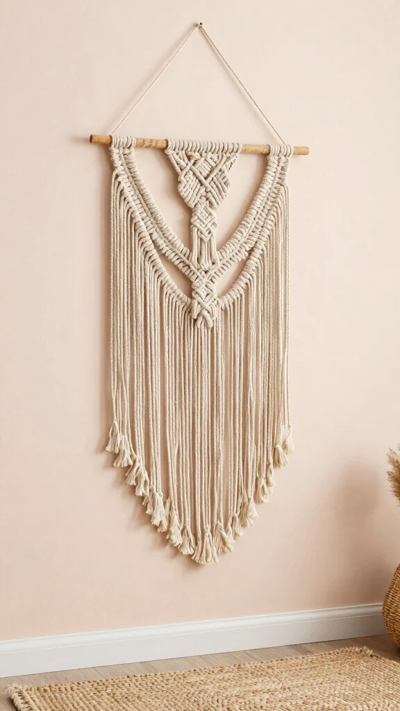 12 Large DIY Wall Art Ideas You Can Make on a Budget - 2. Macramé Wall Hangings 1