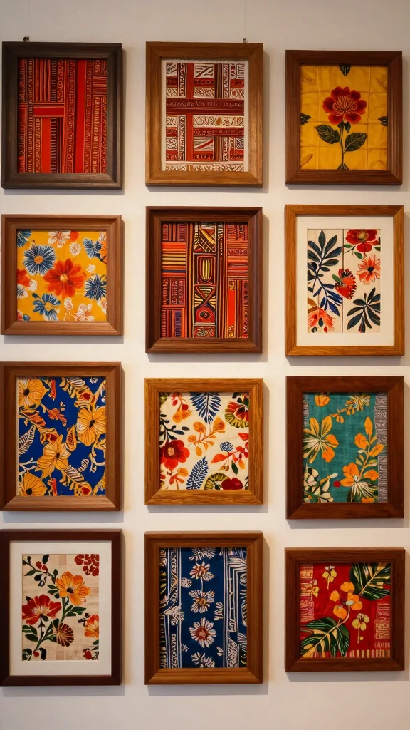 12 Large DIY Wall Art Ideas You Can Make on a Budget - 4. Framed Fabric Pieces 1