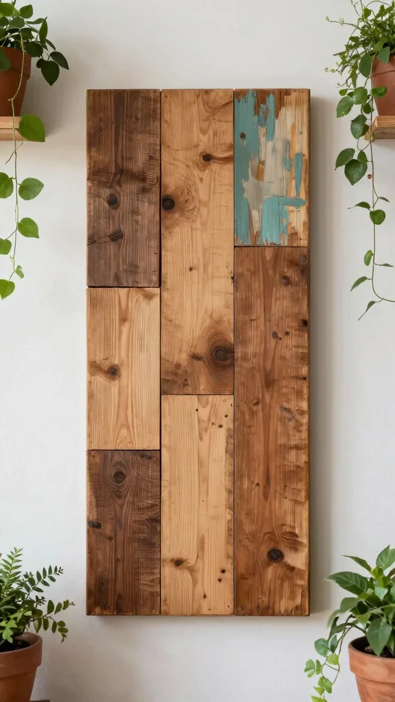 12 Large DIY Wall Art Ideas You Can Make on a Budget - 8. Repurposed Wood Art 1