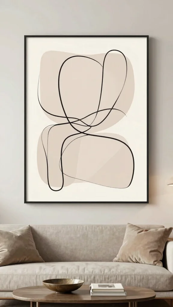 12 Mid-Century Wall Art Ideas for a Timeless Modern Space - 7. Abstract Line Art 1