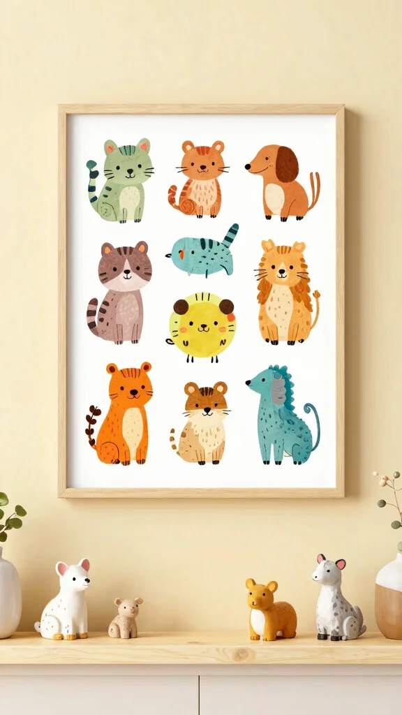 12 Mid-Century Wall Art Ideas for a Timeless Modern Space - 9. Whimsical Animal Art 1
