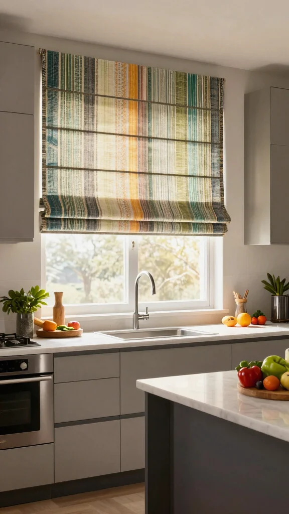 12 Roman Shade Window Treatment Ideas for a Clean, Tailored Look - 2. Recycled Polyester Roman Shades 1