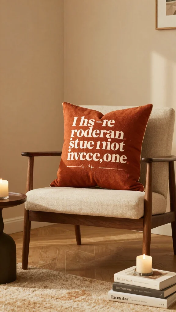 12 Rust Color Throw Pillow Ideas That Warm Up Neutral Spaces - 9. Statement Throw Pillows with Quotes 1