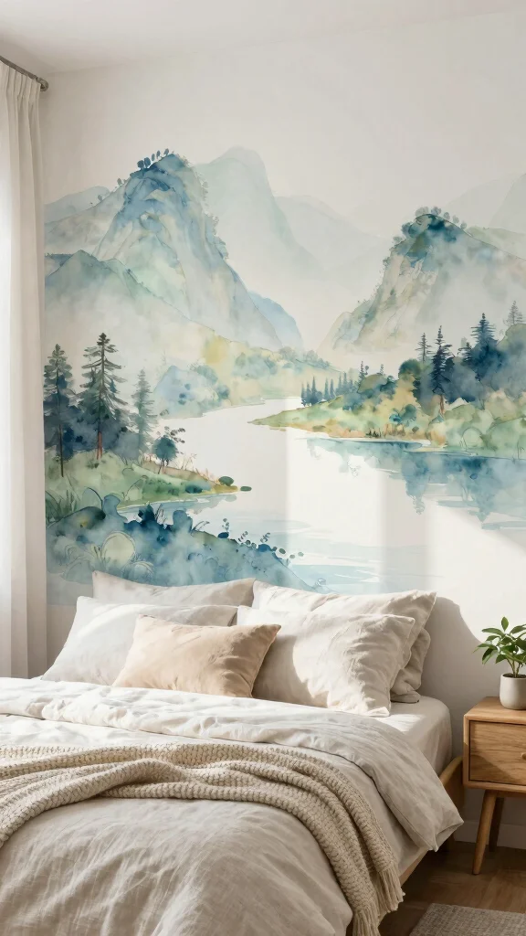 12 Three-Piece Wall Art Set Ideas for Living Rooms and Bedrooms - 3. Soft Watercolor Landscapes 1