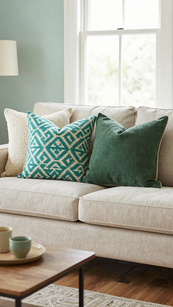 12 Throw Pillow Arrangement Ideas for a Couch That Looks Balanced - 1. The Classic Trio 1