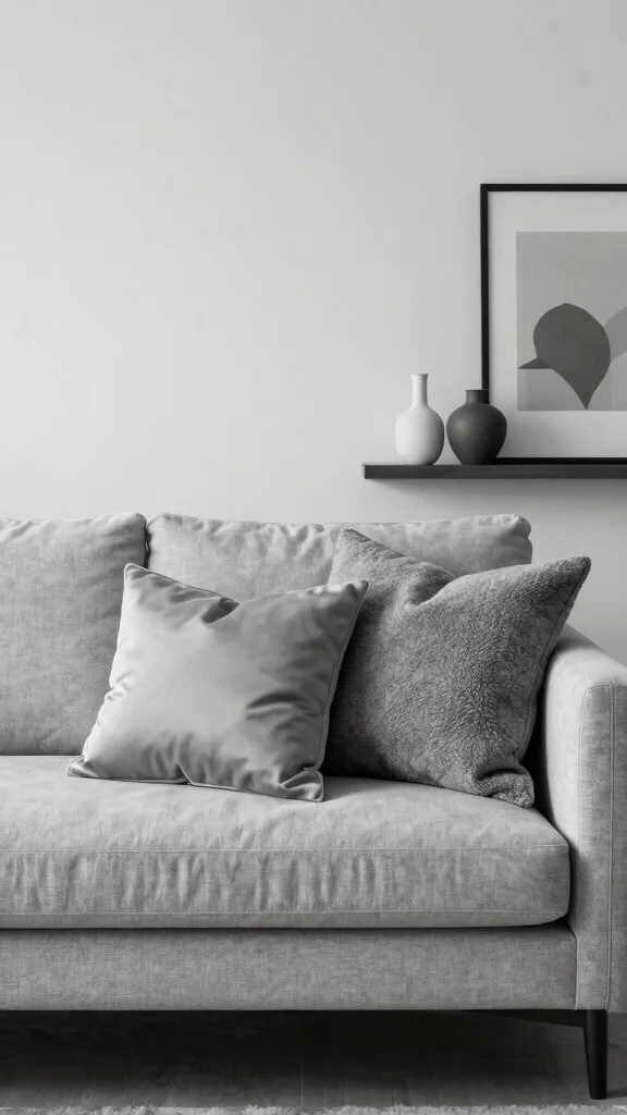 12 Throw Pillow Ideas for Couches That Look Designer Styled - 7. Elegant Monochrome Looks 1