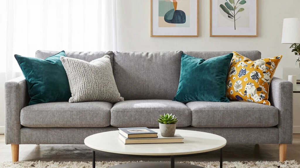 12 Throw Pillow Ideas for a Grey Couch That Always Work