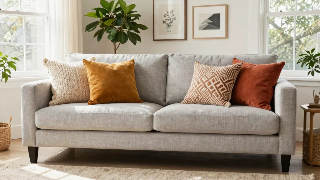 12 Throw Pillow Ideas for a Neutral Couch That Don't Look Flat