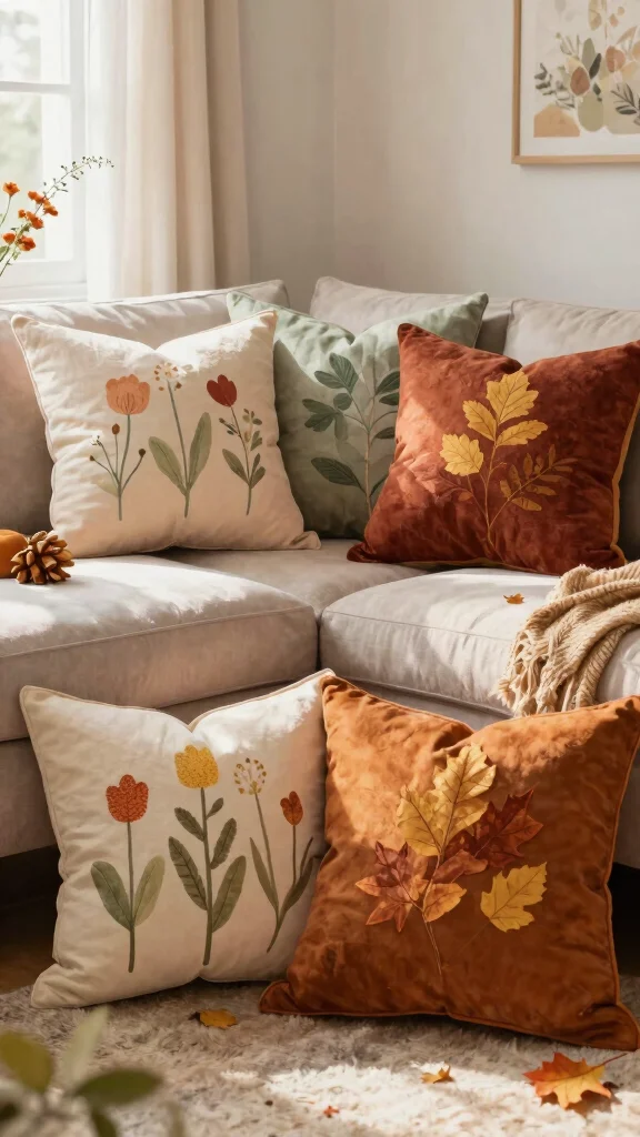12 Throw Pillow Trends in 2026 to Refresh Your Living Room - 9. Seasonal Switch-Ups 1