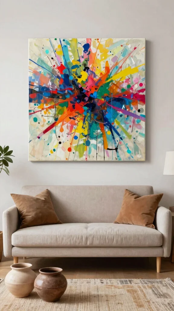12 Wall Art Ideas Above the Couch for a Polished Living Room - 9. DIY Art Projects 1