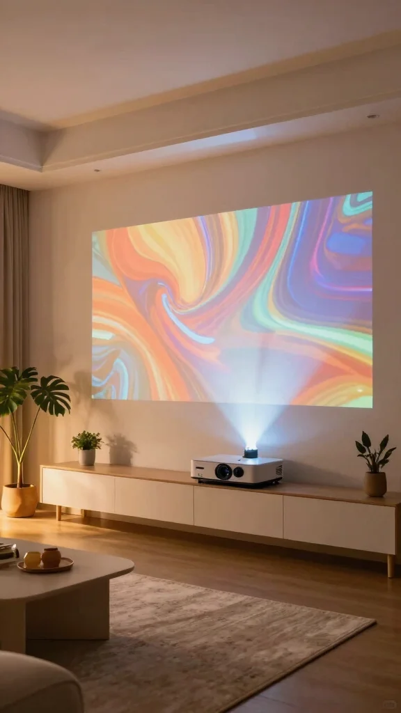 12 Wall Art Trends in 2026 Worth Decorating Your Home With - 10. Digital Art and Projection Displays 1