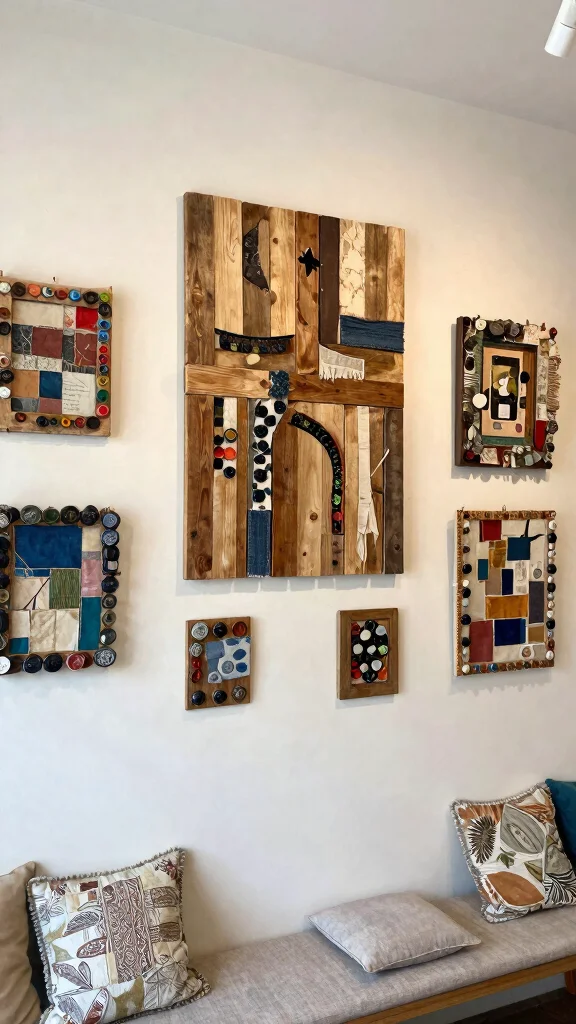 12 Wall Art Trends in 2026 Worth Decorating Your Home With - 2. Recycled Material Wall Art 1