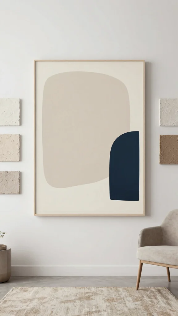 12 Wall Art Trends in 2026 Worth Decorating Your Home With - 4. Minimalist Artwork with a Twist 1