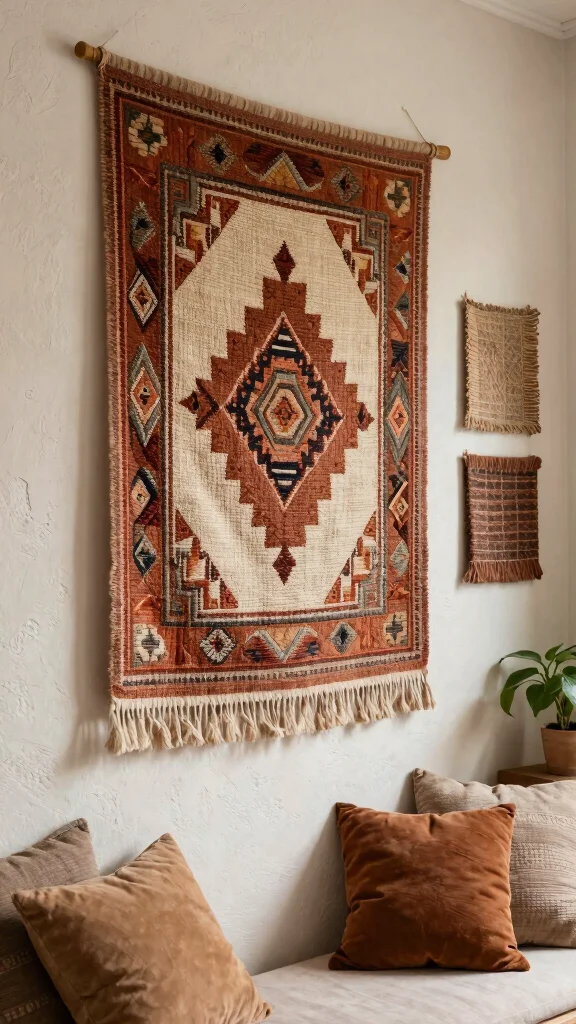 12 Wall Art Trends in 2026 Worth Decorating Your Home With - 5. Handmade Textiles and Tapestries 1