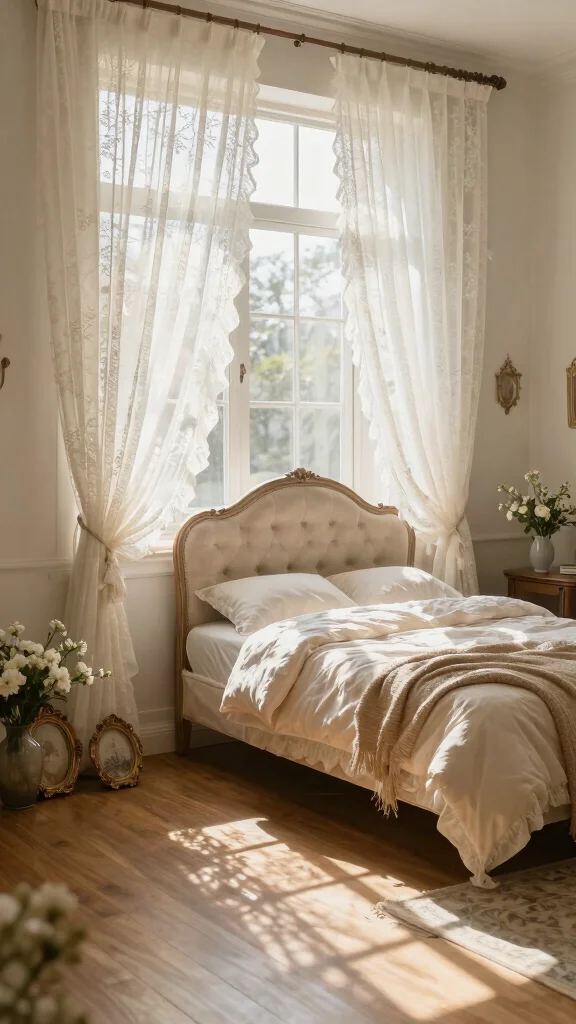 12 Window Treatment Ideas With Curtains That Make Any Room Feel Softer - 7. Vintage Lace for Timeless Elegance 1