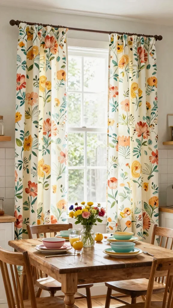 12 Window Treatment Ideas for High Ceilings That Feel Balanced - 11. Artistic Café Curtains 1