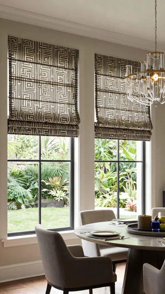 12 Window Treatment Ideas for High Ceilings That Feel Balanced - 3. Roman Shades 1