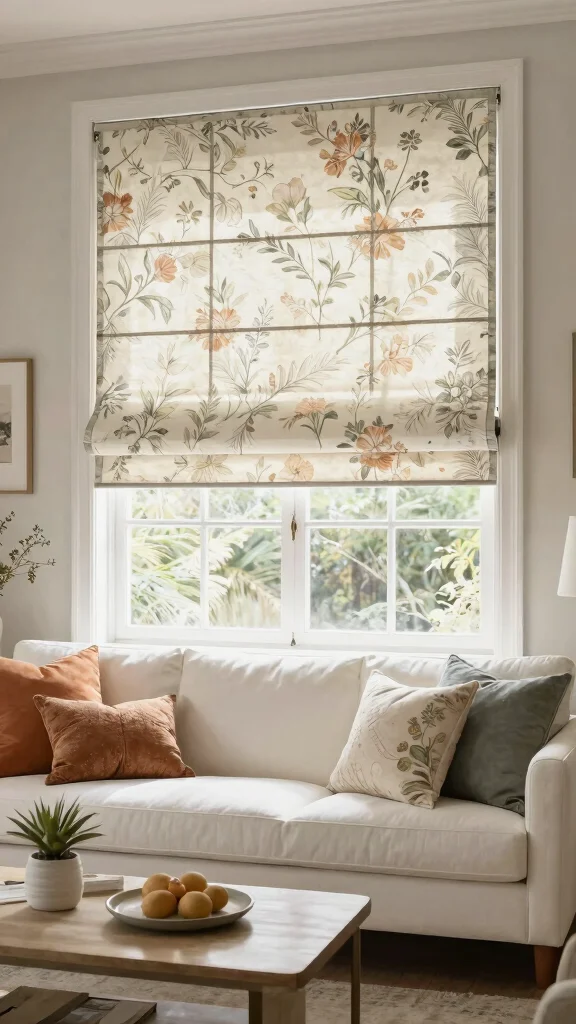 12 Window Treatment Ideas for Living Rooms That Feel Designer Done - 6. Eco-Friendly Roman Shades 1