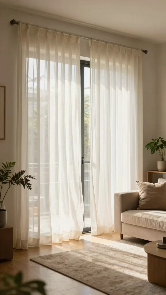 12 Window Treatment Ideas for Sliding Glass Doors That Actually Work - 2. Sheer Drapery 1