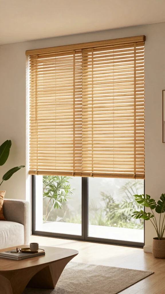 12 Window Treatment Ideas for Sliding Glass Doors That Actually Work - 3. Eco-Friendly Blinds 1