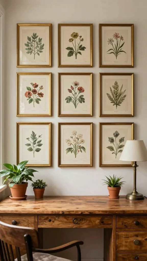 13 Aesthetic Wall Art Print Ideas for Bedrooms, Offices, and More - 3. Vintage Botanical Illustrations 1