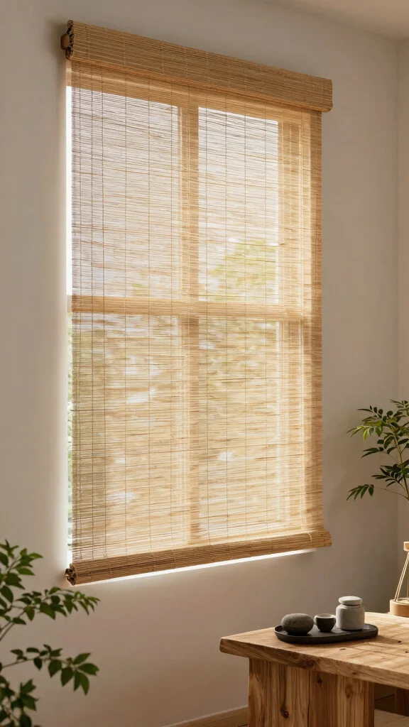13 Window Treatment Ideas With Blinds for Better Light Control - 1. Sustainable Bamboo Blinds 1