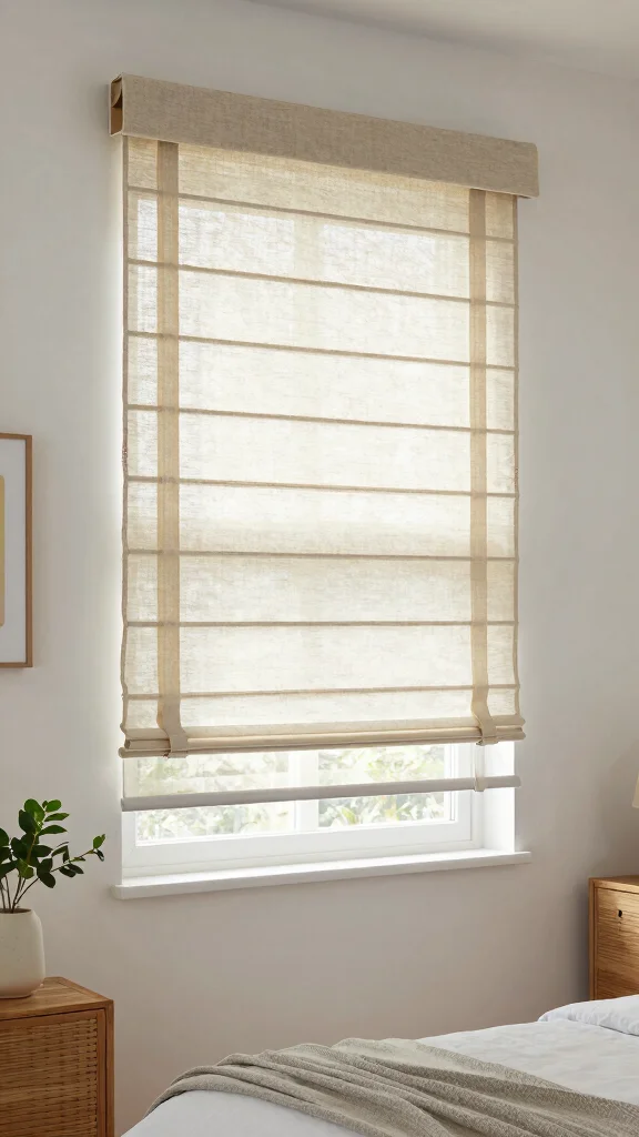 13 Window Treatment Ideas With Blinds for Better Light Control - 12. Eco-Friendly Fabric Blinds 1