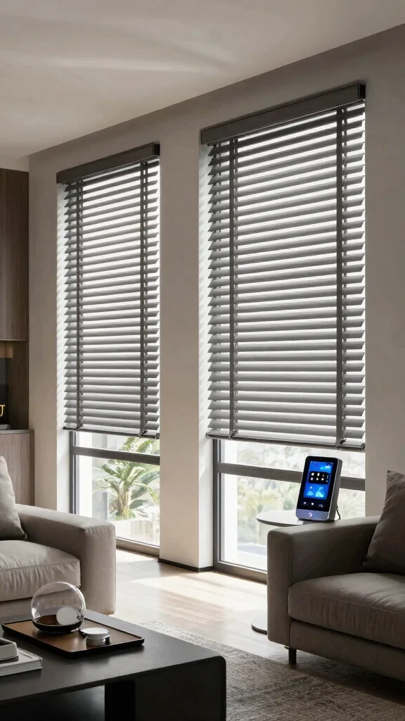 13 Window Treatment Ideas With Blinds for Better Light Control - 6. Smart Blinds for Modern Living 1