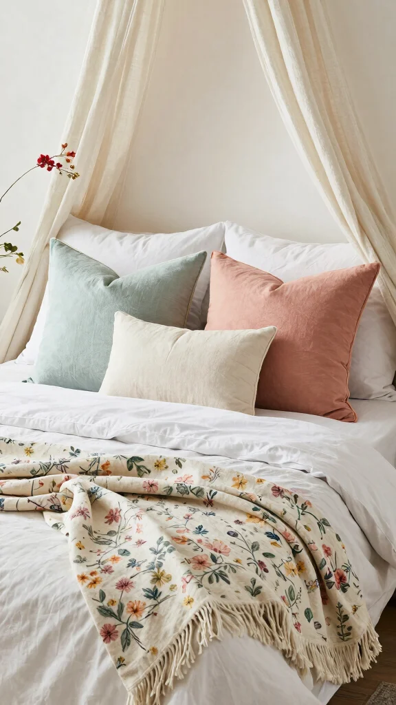 14 Bedroom Throw Pillow Ideas to Instantly Upgrade Your Bed - 12. Seasonal Swaps 1