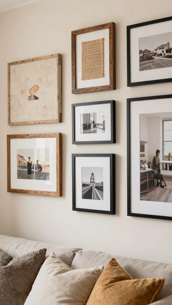 14 Gallery Wall Art Ideas for a Collected, Designer Feel - 1. Mix Textures for Dimension 1