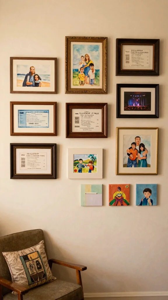14 Gallery Wall Art Ideas for a Collected, Designer Feel - 8. Incorporate Artwork with Personal Stories 1