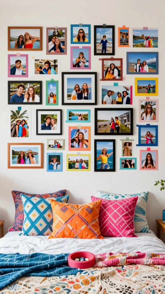 14 Wall Art Bedroom Ideas to Make Your Space Feel More Personal - 3. Personalized Photo Collages 1