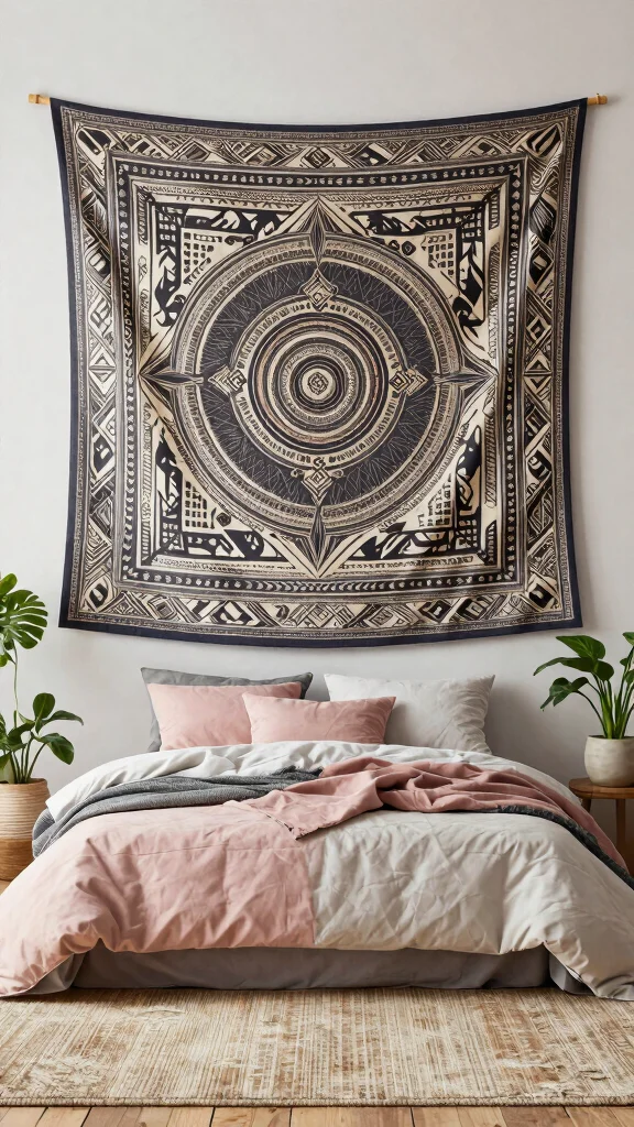14 Wall Art Bedroom Ideas to Make Your Space Feel More Personal - 6. Wall Tapestries 1