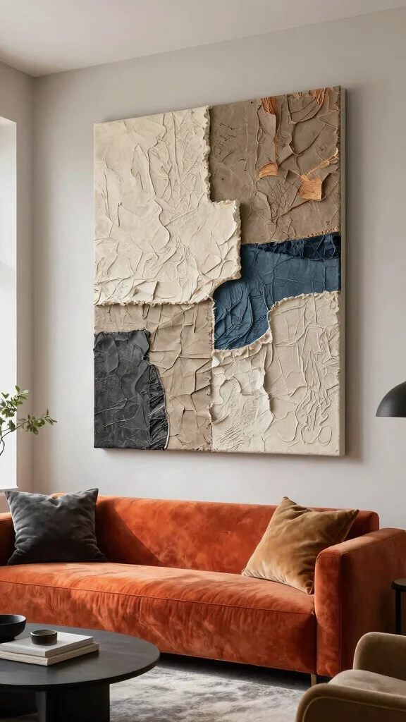 15 Canvas Wall Art Ideas for Every Room in Your Home - 12. Textured Canvas for Dimensional Appeal 1