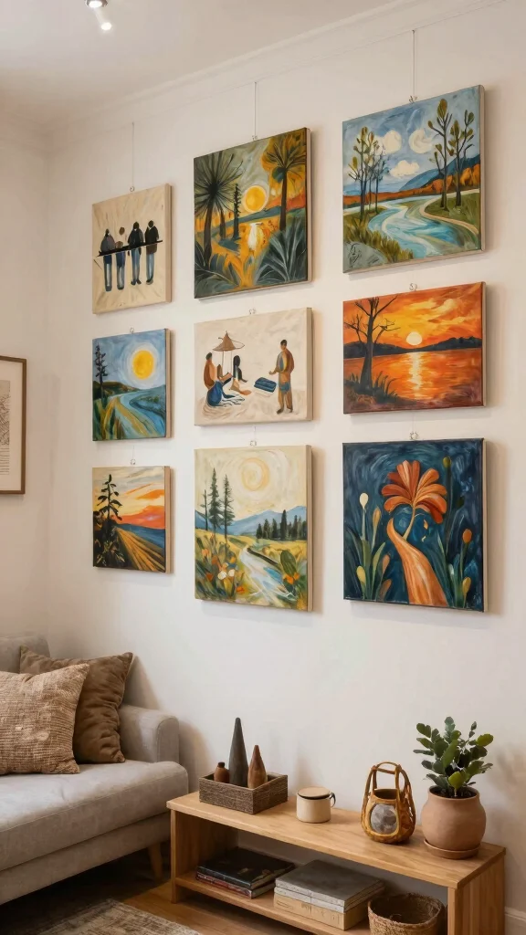 15 Canvas Wall Art Ideas for Every Room in Your Home - 13. Community and Local Artists 1