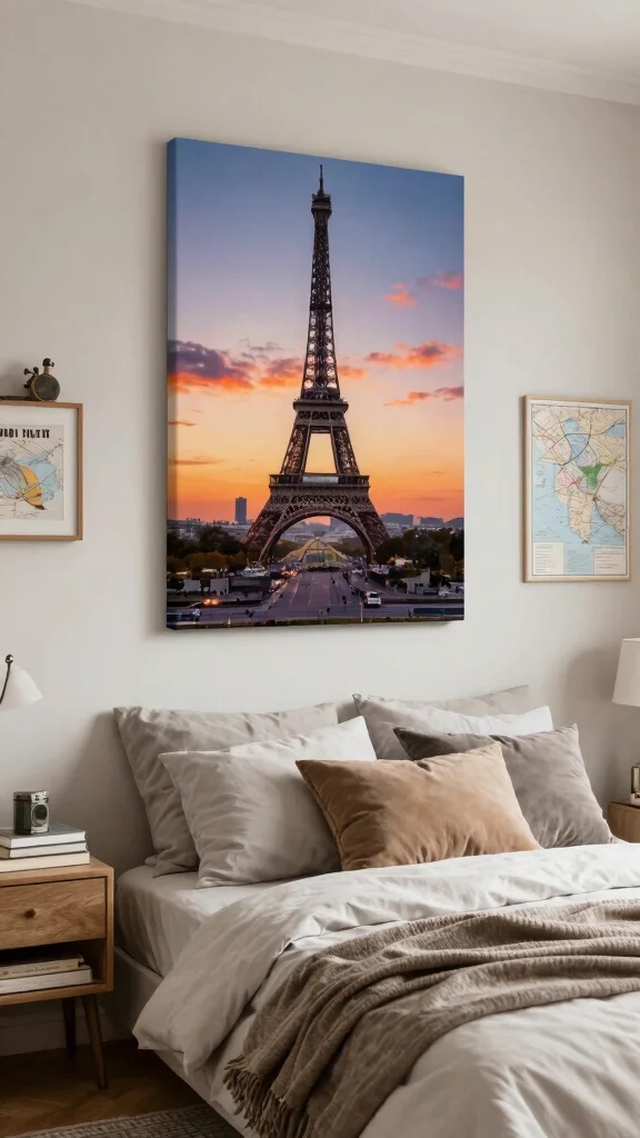 15 Canvas Wall Art Ideas for Every Room in Your Home - 9. Travel-Inspired Artworks 1