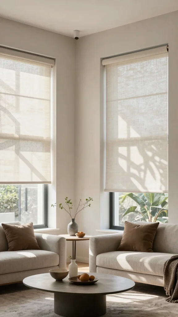 15 Living Room Window Treatment Ideas for a More Finished Space - 10. Custom Sustainable Shades 1