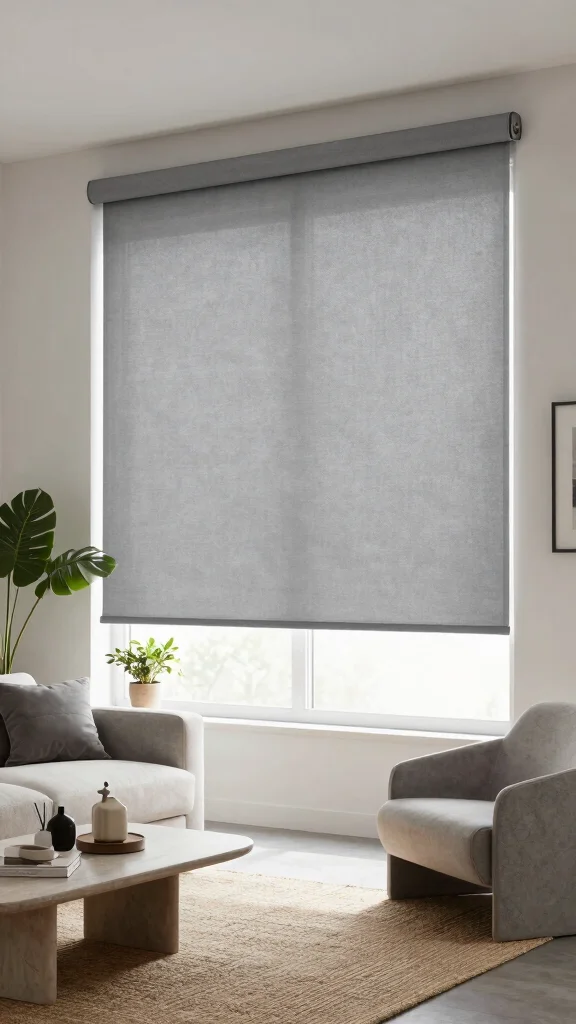 15 Living Room Window Treatment Ideas for a More Finished Space - 5. Eco-Friendly Roller Shades 1