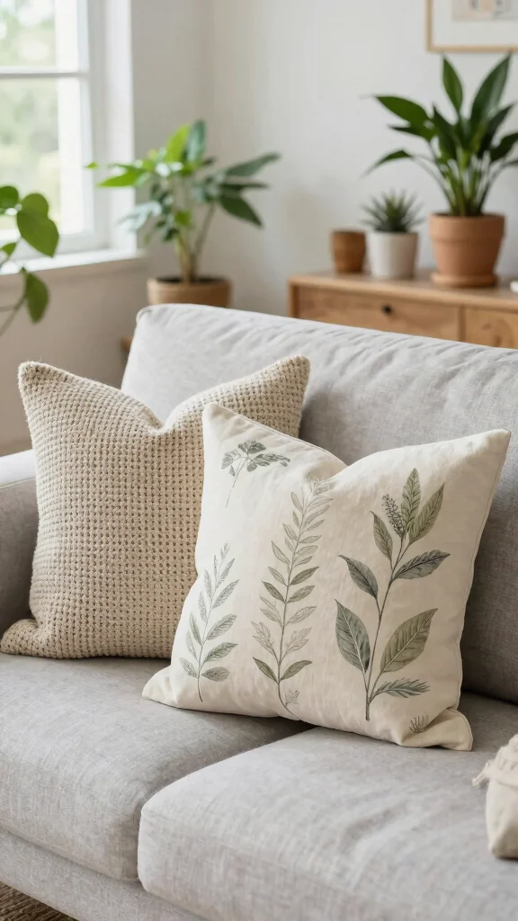 15 Throw Pillow Couch Ideas for Modern and Cozy Living Rooms - 1. Eco-Friendly Fabrics 1