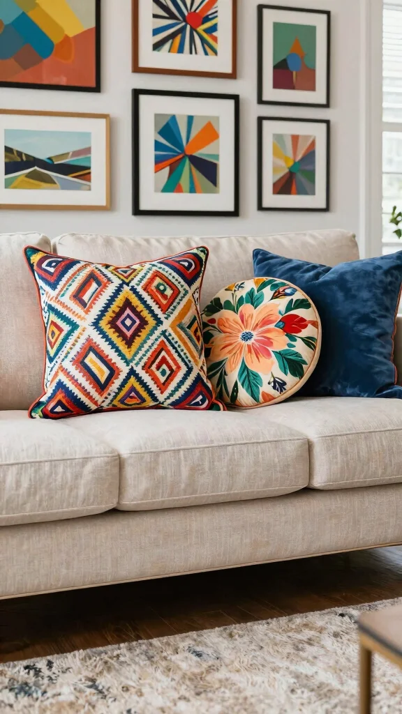 15 Throw Pillow Couch Ideas for Modern and Cozy Living Rooms - 2. Bold Patterns 1