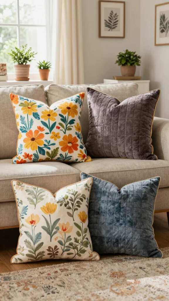 15 Throw Pillow Couch Ideas for Modern and Cozy Living Rooms - 6. Seasonal Switches 1