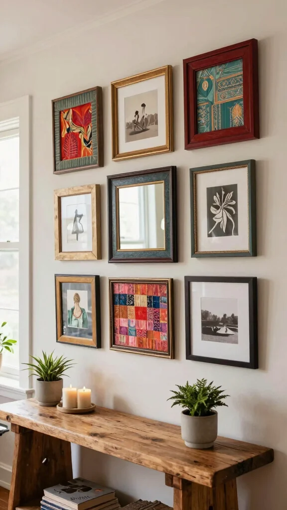 15 Wall Art Home Decor Ideas for Every Style and Budget - 1. Upcycled Frames for a Rustic Touch 1