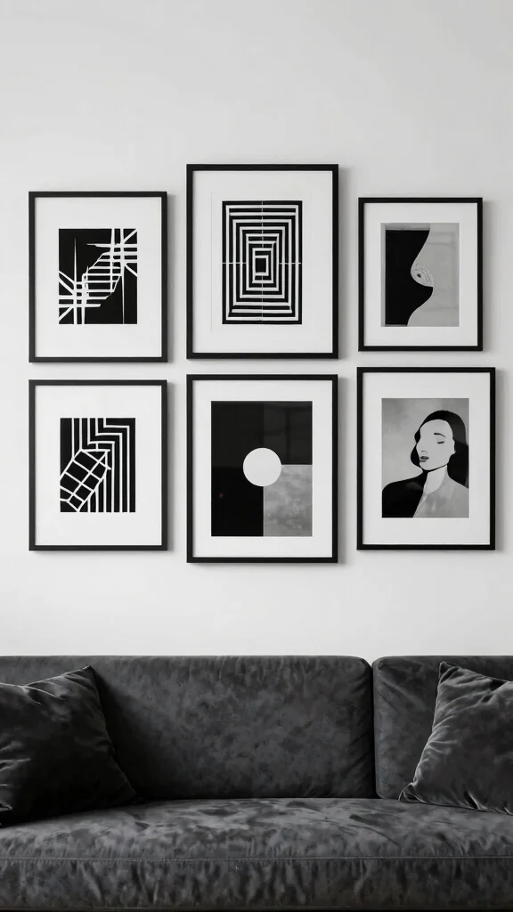 15 Wall Art Home Decor Ideas for Every Style and Budget - 12. Minimalist Black and White Art 1